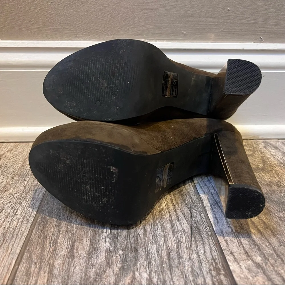 DESIGN LAB Brown 90s Retro Platform Heel Size 6.5